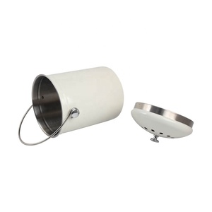 No welding bottom 1.3 Gallon Recycling Pail Bucket white color <b>Compost</b> <b>Bin</b> - Product Image 5
