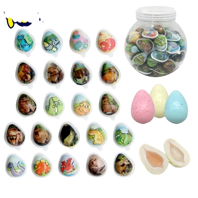 Халяль, высокое качество, креативная закуска, смешанный фруктовый аромат, динозавр, яйцо в форме центра, заполненный джемом, пузырьковая жвачка