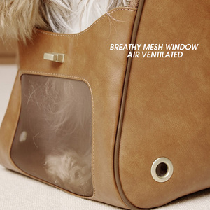 Moda lüks klas deri Pet taşıma çantası çanta 8kg küçük ölçekli köpekler kediler için evcil hayvan taşıyıcı torba - Product Image 3