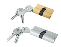 Cylindre de porte personnalisé KEYI avec 3 clés en fer/laiton, ouverture double face, 60 mm, en zinc/laiton, couleur argent, serrure de sécurité à mortaise, vente chaude