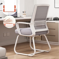 Chaise de bureau Jiuyi à piètement croisé et pieds séparés pour une assise confortable, avec pieds en acier électrolytique, idéale pour chambre et bureau