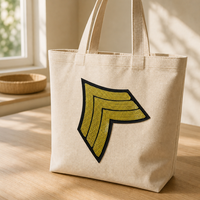 Patch décoratif thermocollant en PVC écologique brodé chevron à sequins jaunes avec bordure noire pour sacs, chapeaux et accessoires vestimentaires