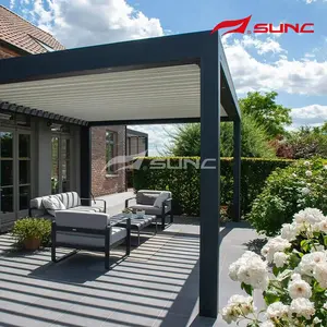 Kits de Pergola d'extérieur électrique en Aluminium, à toit troué, vente en gros d'usine - Product Image 1
