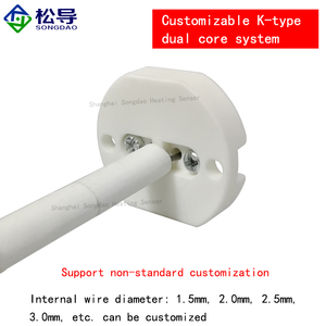 WRN-010 termokupl tel <span class=keywords><strong>k</strong></span>-tipi termokupl çekirdek MaFei fırın WRN termokupl seramik manyetik boncuk çekirdek - Product Image 2
