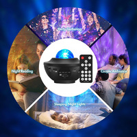 Mini projecteur d'étoiles, lumière d'ambiance laser USB avec musique et ondulations d'eau rotatives, ciel étoilé
