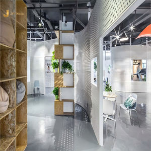 Panneau de façade perforé découpé au laser en acier inoxydable EX306 pour la décoration de murs-rideaux de bâtiments - Product Image 2