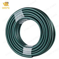 Tuyau d'arrosage de jardin en PVC tressé renforcé de fibres, haute pression, durable, flexible, 1/2 pouce, 100 m, connexion filetée en polyester