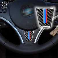 Autocollants de volant de voiture en Fiber de carbone, pièces intérieures pour BMW E90 E92