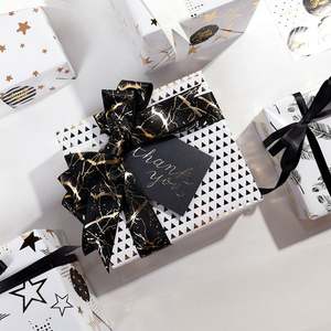 <b>Birthday</b> Disposable Coated Silicone Virgin Hot Stamping Gift <b>Wrapping</b> <b>Paper</b> 43x300cm 4 Rolls Set - Product Image 3