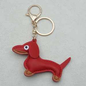 Hot Selling 3D Sausage Dog Pendant Metal Carabiner <b>Keychain</b> Cute Leather Bag Charm Car Interior Decor Handmade Dachshund Gift - Product Image 4