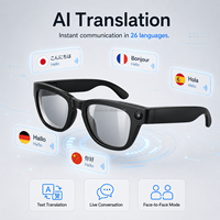 Wistino Caméra de Lunettes Sans Fil Wi-Fi 6 Double Bande 8MP avec Reconnaissance d'Objets par IA et Étui de Charge 2000 mAh