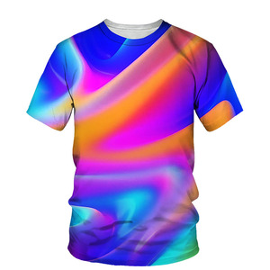 Camiseta de Hombre con Estampado Digital de Moda, Cuello Redondo, Estilo Hip Hop, Verano, Harajuku, Informal, Manga Corta, 180 Gramos, Tejida - Product Image 6