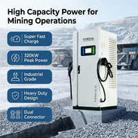 Chargeur rapide DC pour véhicules électriques 180 kW CCS2 à double pistolet, sur pied, avec lecteur de carte et système de paiement, pour stationnement commercial