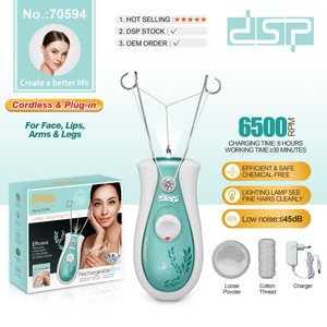 Depiladora eléctrica DSP con pinzas, funciona con batería, para depilación corporal y facial para mujeres. - Product Image 5