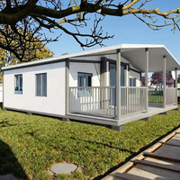 Maison préfabriquée prête à l'emploi avec 3 chambres, maisons modulaires préfabriquées, maison conteneur extensible, mini-maisons