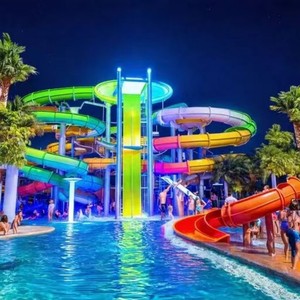 2025 Tùy Chỉnh Tương Tác Nước Chơi Hệ Thống Lớn Ngoài Trời Vui Chơi Giải Trí Thiết Bị Đa Cấp Sợi Thủy Tinh Slide Pháo Nước Cầu - Product Image 4