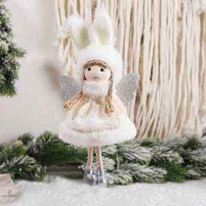 Nouvelle Décoration de Noël Créative 2026 : Pendentif Arbre, Fournitures de Décoration, Poupée Ange Mignonne à Longues Oreilles et Jupe Creuse - Product Image 2