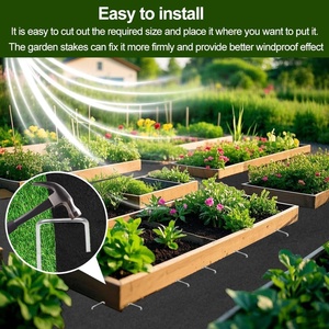 Tappeto in feltro nero per pacciamatura, rotolo riutilizzabile in tessuto non tessuto, per vialetti, perimetri, giardini e barriere antierba - Product Image 3