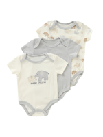 Ensemble de 3 barboteuses d'été respirantes et imprimées pour bébé, avec cintre, manches courtes, nouveau-né 0-3 mois, unisexe, vente en gros
