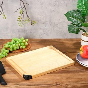 Planche à découper en bambou FSC en gros avec aiguiseur de couteaux intégré et rainure de récupération des jus à 360 degrés - Product Image 3