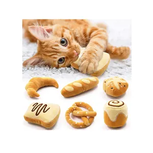 Premium-Qualität angepasstes gefülltes Katzenaugenspielzeug interaktiv weiche Katzen-Kauspuppen Kätzchen spielen Zahnschmelzen Kissen Plüschie