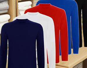 Paquete de 5 Camisetas de Manga Larga Estilo Vintage para Hombre |   Algodón Premium (Combinación Regular de Letras L en FR/ES 2) - Product Image 5