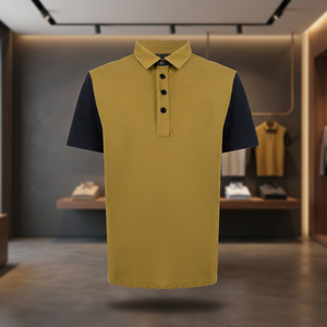 Camiseta polo personalizada al por mayor para hombre, logotipo serigrafiado, tejido a rayas, de secado rápido y manga corta. - Product Image 2