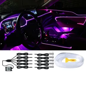 Bande lumineuse led Flexible pour l'intérieur de la voiture, luminaire décoratif, éclairage d'ambiance, 3/6M