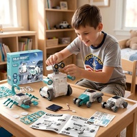 Kit de Construcción de Robot Solar Educativo 16 en 1, Experimento Científico STEM, Ensamblaje DIY, Juguete de Construcción Robótica Alimentado por Luz Solar