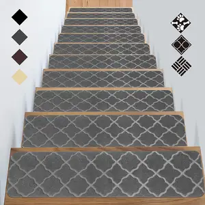 Pedate per scale per gradini in legno per interni antiscivolo tappetino per scale con riutilizzabili con impugnatura autoadesiva