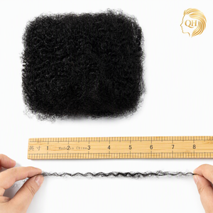 Cheveux humains brésiliens naturels noirs afro crépus en vrac 30g 9A-12A, extensions de locs Remy vierges prêtes à tresser - Product Image 2