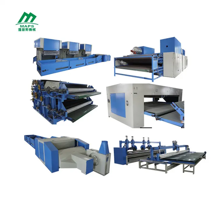 Non woven single cylinder carding machine for polyester fiber wadding machine