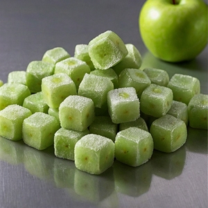 Oem/ODM Chất lượng cao Hot Bán Trung Quốc nhà máy đông lạnh thực phẩm trái cây cho bán sỉ và bán lẻ ngọt <span class=keywords><strong>iqf</strong></span> đông lạnh màu xanh lá cây <span class=keywords><strong>Apple</strong></span> Cube thái hạt lựu - Product Image 2