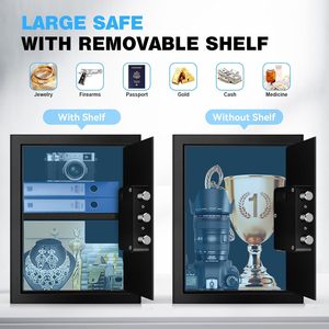 Safe Lock <b>Box</b> Cut-Resistant Steel Safe with Electronic Password Key 52L Safe <b>Box</b> for Home Commercial Offices Vaults - Product Image 6