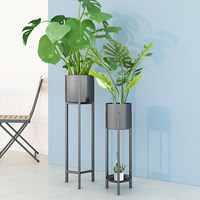 Macetas Circulares de Metal de Lujo, Estilo Nórdico Moderno, para Interiores, Soporte para Plantas, Macetas para Flores, para Sala de Estar, Balcón, Decoración Verde