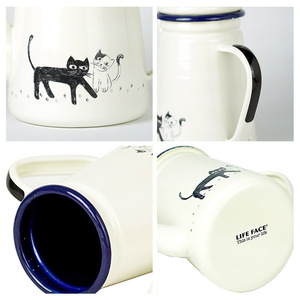 Bouilloire à café <span class=keywords><strong>Kalita</strong></span> en émail, pot à thé au lait, pot à huile, pot à vinaigre, bouilloire à thé rafraîchissante, accessoires de cuisine, 0,6 L, 1,2 L, en vente - Product Image 2