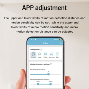 Glomarket 90 Degree Angle 6M Smart Motion Detector Mmwave Radar Human Presence Sensor Wi-Fi Tuya App <b>Alarm</b> Home SD0345 Mmwave Ra - Product Image 6