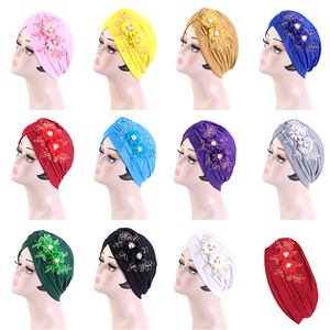 3D flor quimio turbante otoño capó <span class=keywords><strong>quimioterapia</strong></span> gorra ropa de dormir giro turbante accesorios <span class=keywords><strong>para</strong></span> el cabello <span class=keywords><strong>para</strong></span> mujeres - Product Image 2