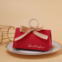 Boîte à Dragées Mariage Triangle Nœud Papillon Or Champagne, Boîtes Cadeaux Mariage Beige, Boîte Cadeau Chocolat Friandises pour Invités