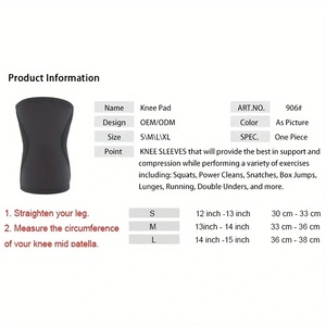 Genouillères de compression en néoprène 7 mm pour hommes et femmes, protection des <span class=keywords><strong>genoux</strong></span> pour la gym, le <span class=keywords><strong>CrossFit</strong></span> et l'haltérophilie - Product Image 5