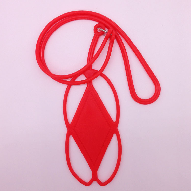 Chic Custom 15mm Adjustable Eco-Friendly Durable Silicone Beads Wristlet Keychain Tassel Black Lanyard Silk Screen Printed for Image 5