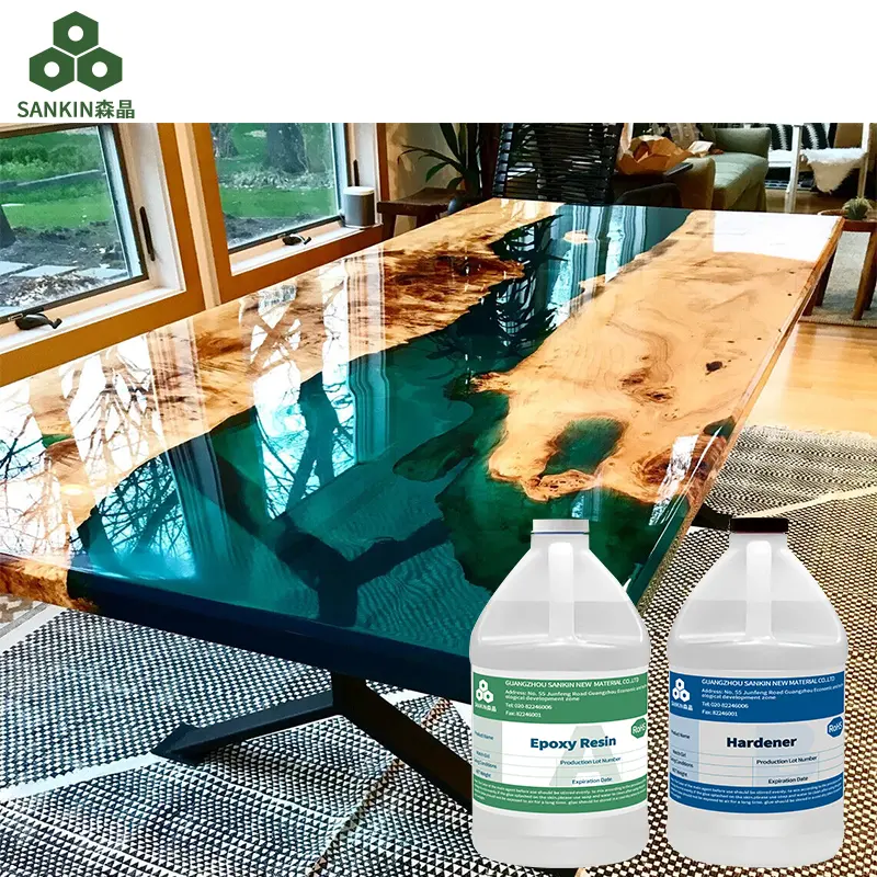 Factory Wholesale Crystal Clear Epoxy Resin epoxica for Wood River Restaurant Table Casting: resin art supplies