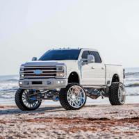 Jantes de camion forgées argentées polies à concavité profonde 26x14 24x12 22x14 pour pick-up 8x165.1 8x170 8x180 pour Dodge 2500 3500 F150 F250