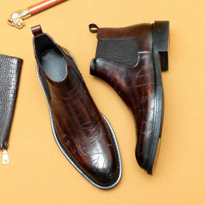 Botas de Trabajo Amekaki Retro de Piel de Caballo Originales 2025 para Hombre, Lavables, Hechas a Mano con Tecnología Goodyear, con Cordones - Product Image 3