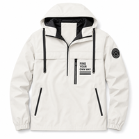 Blouson bomber tissé à capuche pour homme, coupe-vent, imperméable, demi-zip, tactique, streetwear, softshell d'automne