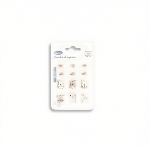 Ganci per abiti Ilan da 5 mm, 12 pezzi, in metallo, per fissaggio di indumenti - Product Image 1