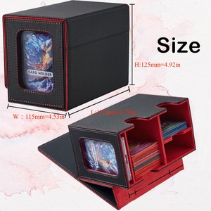 Bán buôn thủ thẻ hiển thị giữ 250 + tay Yugioh boong hộp chỉ huy giao dịch thẻ da hộp lưu trữ với khay xúc xắc - Product Image 3