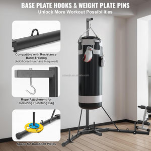Single Heavy-Duty <strong>Boxing</strong> Station with Punch <strong>Bag</strong> Wall Bracket Steel Mount Punching <strong>Bag</strong> Hanging Stand Fitness <strong>Boxing</strong> <strong>Frame</strong> - Product Image 3