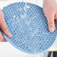 Couvre-pot isolant antidérapant, en Silicone, 1 pièce, polyvalent résistant à la chaleur, pour outil de cuisine, avec tapis de séchage, pour Pot chaud