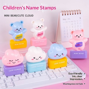 Nuovo Timbro per Nomi di Bambini a Forma di Orsetto, Impermeabile, in Plastica, per Asilo Nido, Non Sbiadisce, Timbro per Vestiti con Cartoni Animati - Product Image 3